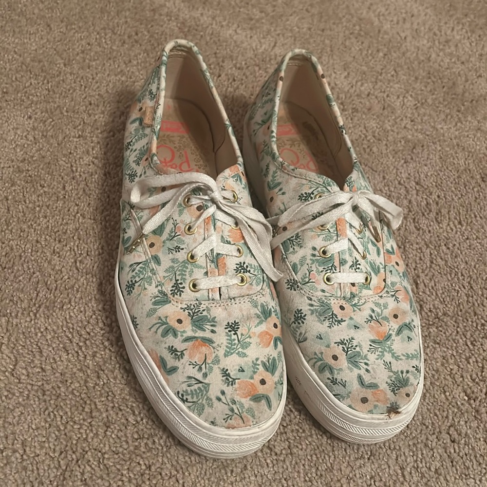 Keds x rifle paper co, size 11, floral print. Gently used.